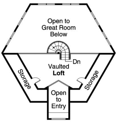 Loft Floor for House Plan #035-00098