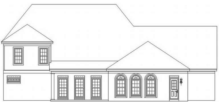 Colonial House Plan #053-00871 Elevation Photo