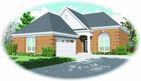 French Country House Plan #053-00873 Elevation Photo