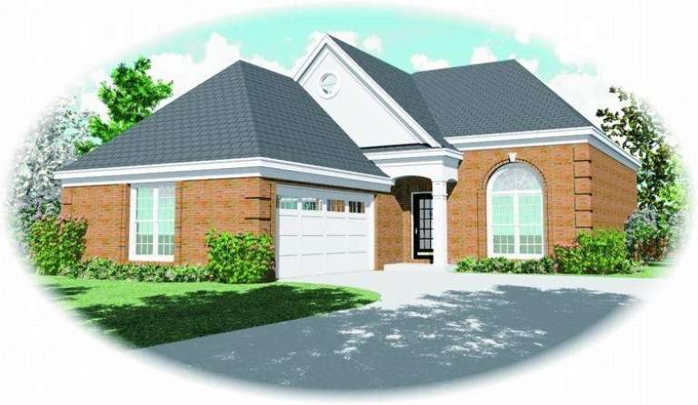 French Country House Plan #053-00873 Elevation Photo