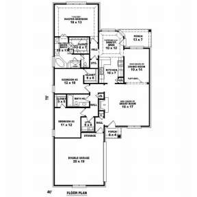 Floorplan 1 for House Plan #053-00873