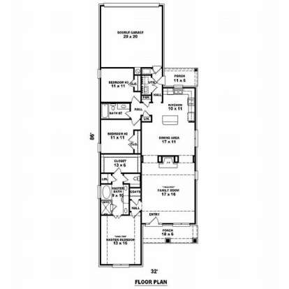 Floorplan 1 for House Plan #053-00874