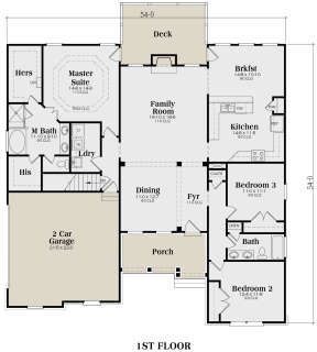Main Floor for House Plan #009-00058