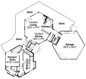 First Floor for House Plan #035-00099