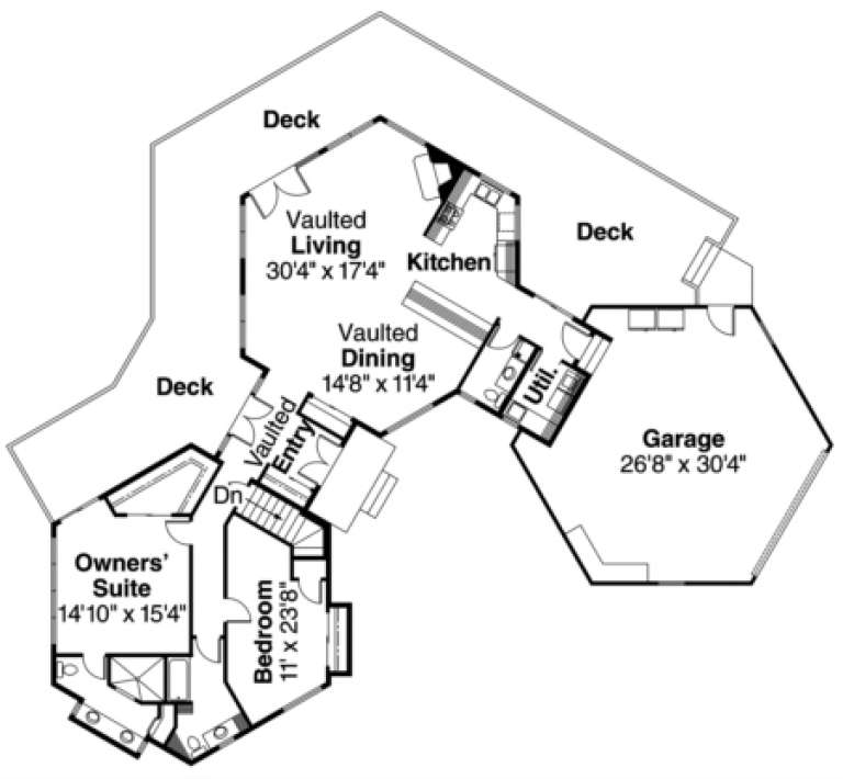 House Plan House Plan #750 Drawing 1