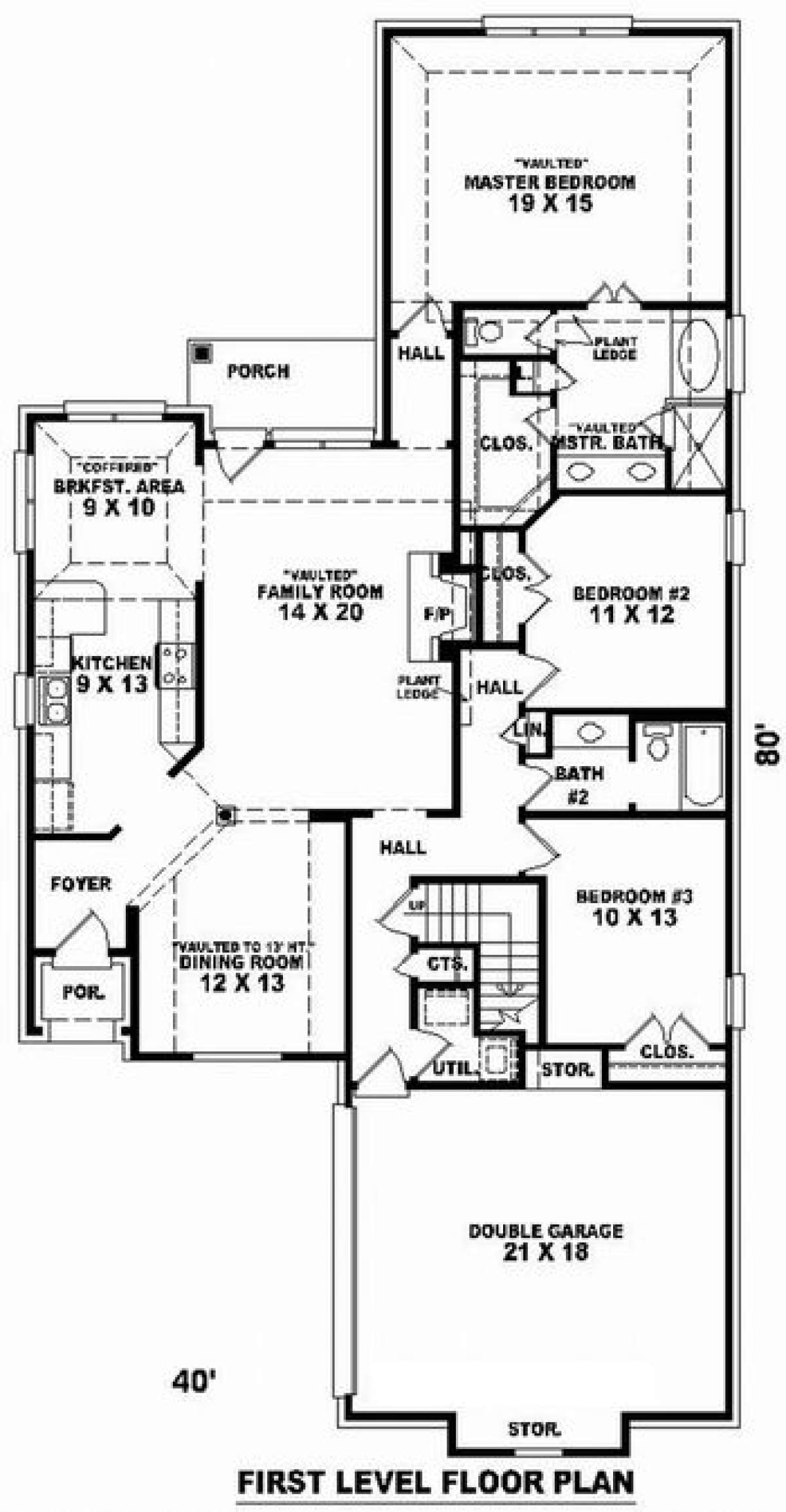 Floorplan 1 for House Plan #053-00879