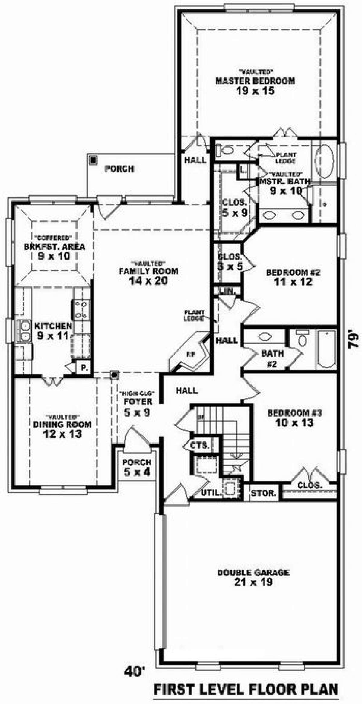 Floorplan 1 for House Plan #053-00882