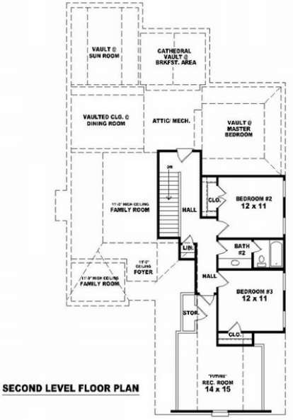Floorplan 2 for House Plan #053-00883