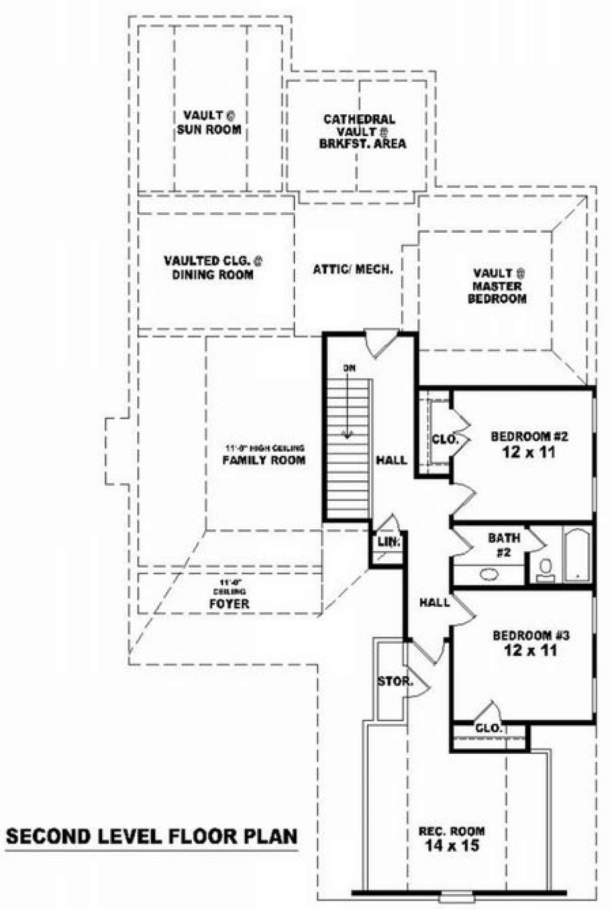 Floorplan 2 for House Plan #053-00884