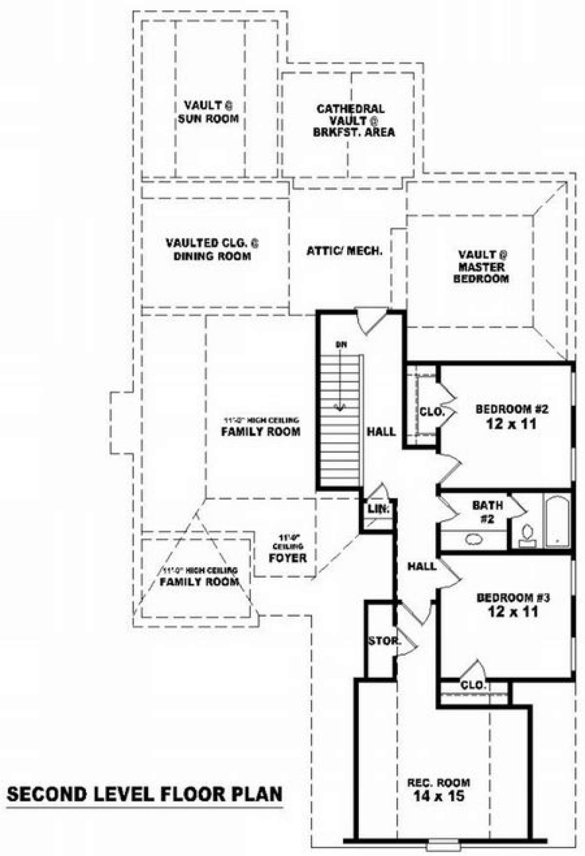Floorplan 2 for House Plan #053-00885