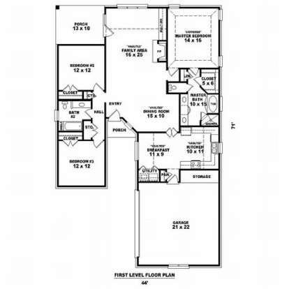 Floorplan1 for House Plan #053-00887