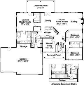 Floorplan for House Plan #035-00100