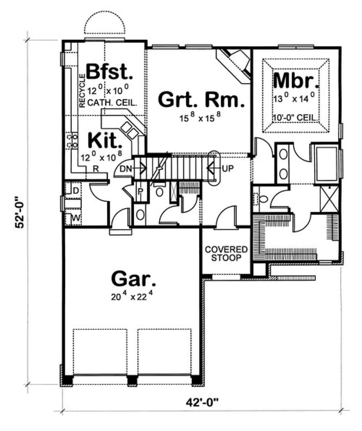Floorplan 1 for House Plan #402-01046