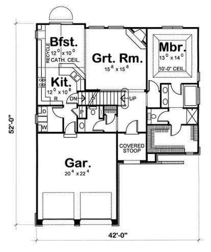 Floorplan 1 for House Plan #402-01046