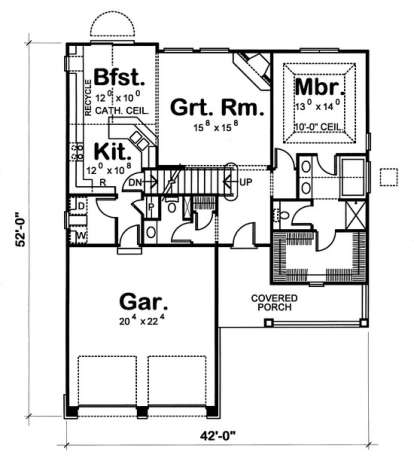 Floorplan 1 for House Plan #402-01048