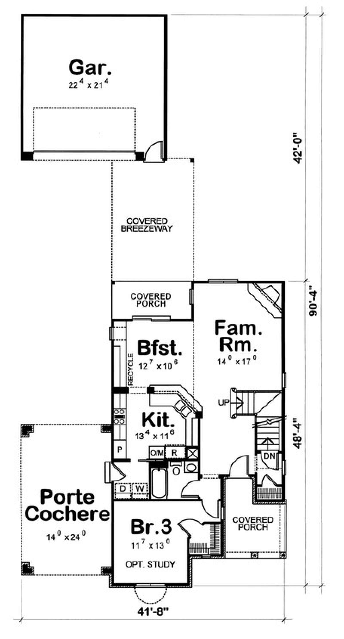 Floorplan 1 for House Plan #402-01052