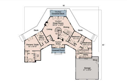 Main Floor  for House Plan #035-00101
