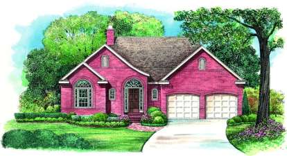 French Country House Plan #402-01057 Elevation Photo