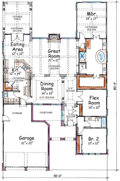 Floorplan 1 for House Plan #402-01059