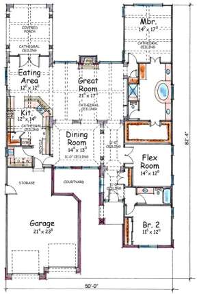 Floorplan 1 for House Plan #402-01060