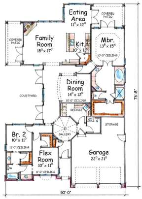 Floorplan 1 for House Plan #402-01062
