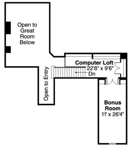 Second Floor for House Plan #035-00102