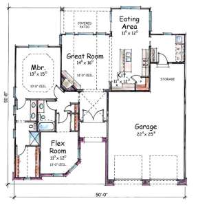 Floorplan 1 for House Plan #402-01064