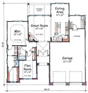 Floorplan 1 for House Plan #402-01065