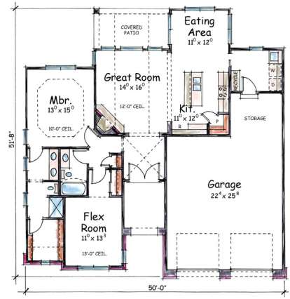 Floorplan 1 for House Plan #402-01066