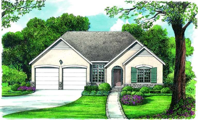 French Country House Plan #402-01067 Elevation Photo