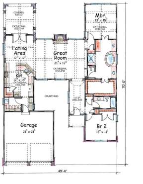Floorplan 1 for House Plan #402-01067