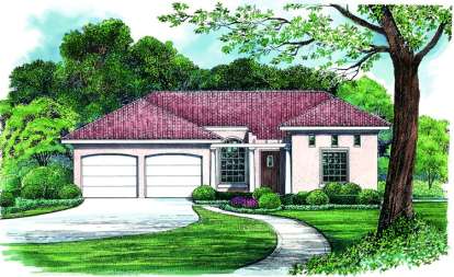 1 Bed, 2 Bath, 1782 Square Foot House Plan - #402-01069
