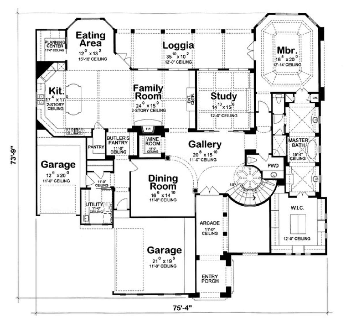 Floorplan 1 for House Plan #402-01073