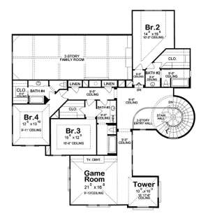 Floorplan 2 for House Plan #402-01073
