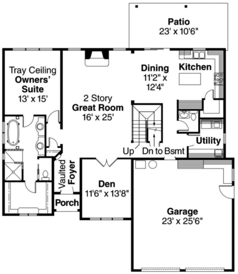 House Plan House Plan #754 Drawing 1