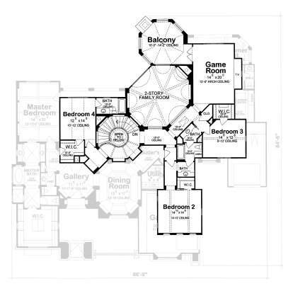Second Floor for House Plan #402-01075
