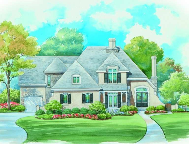 French Country House Plan #402-01076 Elevation Photo