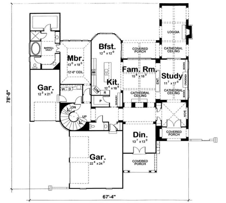 House Plan House Plan #7542 Drawing 1