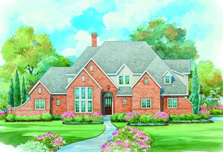 European House Plan #402-01077 Elevation Photo