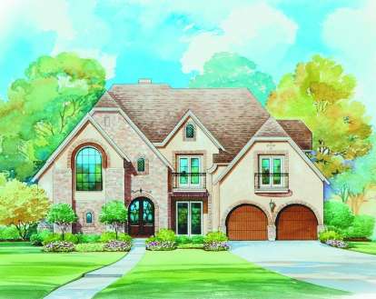 French Country House Plan #402-01078 Elevation Photo
