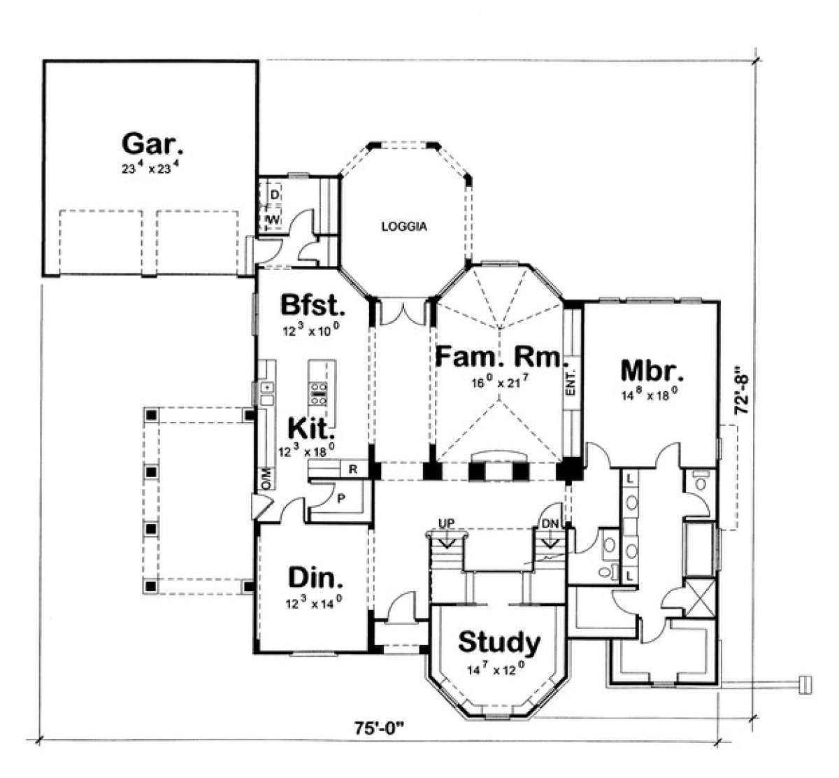 Floorplan 1 for House Plan #402-01079