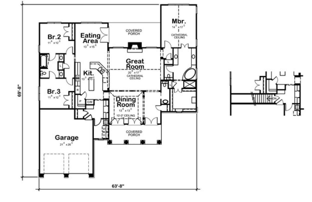 Floorplan 1 for House Plan #402-01082