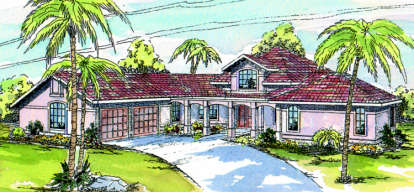 Mediterranean House Plan #035-00104 Elevation Photo