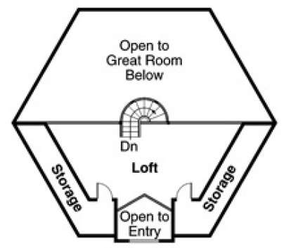 Loft Floor for House Plan #035-00104