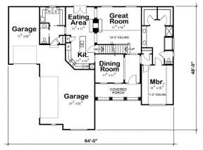 Floorplan 1 for House Plan #402-01084