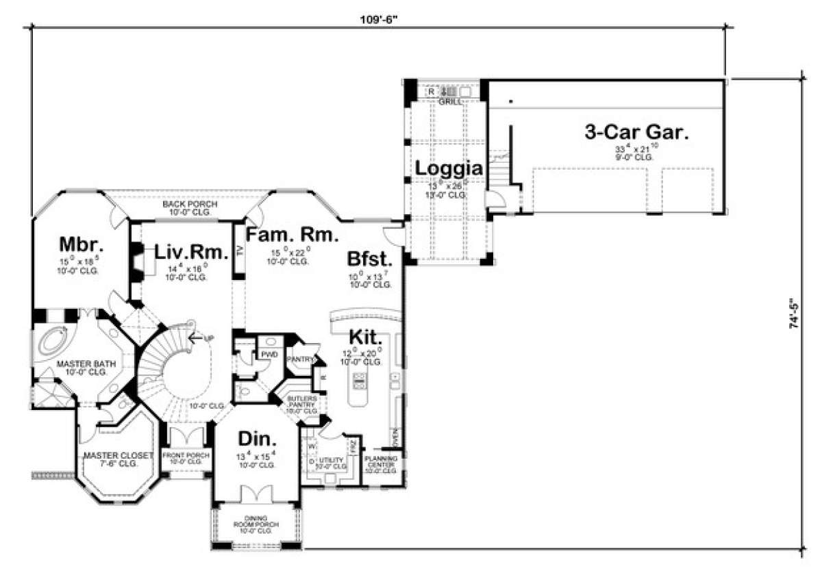 Floorplan 1 for House Plan #402-01092