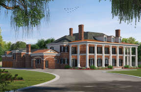 Colonial House Plan #402-01093 Elevation Photo