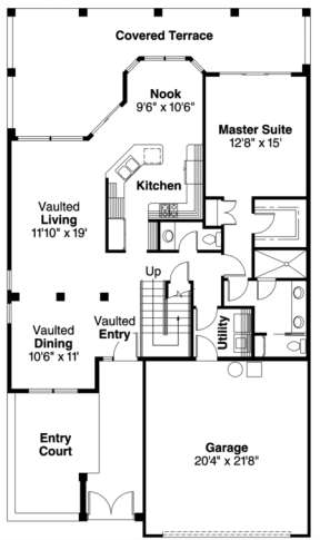 First Floor for House Plan #035-00105