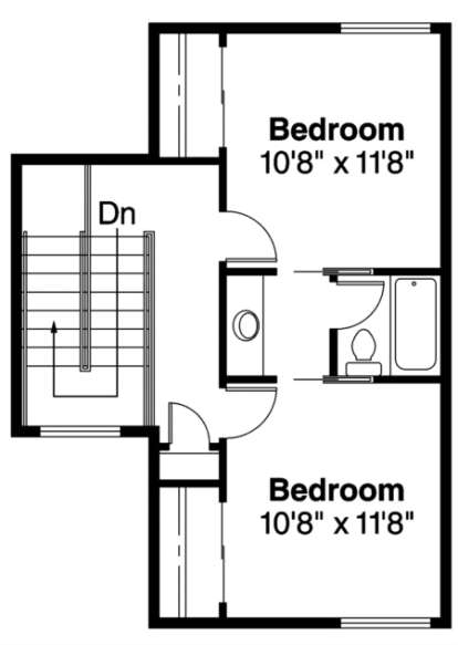 Second Floor for House Plan #035-00105