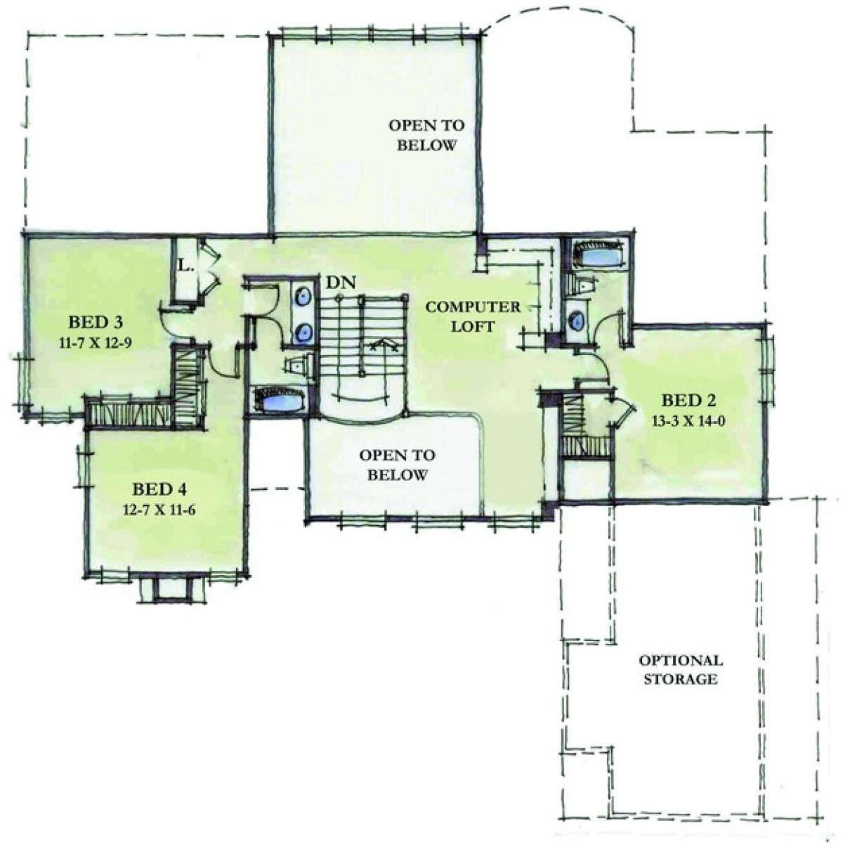 Floorplan 2 for House Plan #402-01097